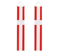 Bannières de porche imprimées avec drapeau danois du Danemark pour décorations de vacances et de fête, panneau de bienvenue personnalisé réutilisable