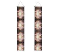 Bannières de porche imprimées de pivoines dans les rêves, bannières décoratives à suspendre, adaptées pour la décoration intérieure et extérieure de porche de jardin