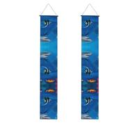 Bannières de porche imprimées sur le thème de l'océan, bannières décoratives à suspendre, adaptées pour les décorations de fête intérieures et extérieures.