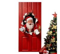 Bannières De Porte De Noël - Polyester 2D Arrière-Plan Du Père Noël,Bannière Arrière-Plan Père Pour Fêtes - Pour Salle De ole, Cuisines, Salles De Bain, Chambres Et La Chambre De Bébé
