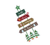 Bannières de porte décoratives en papier pour fête de Noël, décorations de fête à suspendre