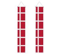 Bannières de porte imprimées drapeau danois pour Thanksgiving, décoration extérieure, utilisation intérieure et extérieure, facile à accrocher et réutilisable