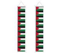 Bannières de porte imprimées drapeau de la Palestine pour une utilisation intérieure ou extérieure, pour la porte d'entrée, le jardin et les décorations de fête