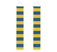 Bannières de porte imprimées drapeau de l'Ukraine pour intérieur ou extérieur, pour porte d'entrée, jardin et décorations de fête