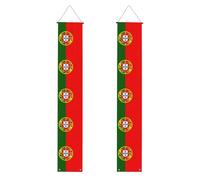 Bannières de porte imprimées drapeau portugais, décoration extérieure, utilisation intérieure et extérieure, facile à accrocher et réutilisable