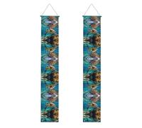 Bannières de porte imprimées Lord Howe Island Tortue de mer pour intérieur ou extérieur, pour porte d'entrée, jardin et décorations de fête