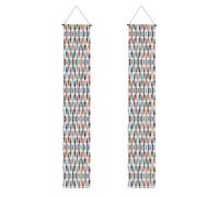 Bannières de porte rétro modernes du milieu du siècle avec des formes de goutte, bannières décoratives à suspendre pour l'intérieur et l'extérieur pour les fêtes et les célébrations