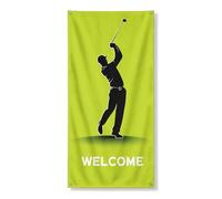 Bannières de protection de porte battante de golf, décoration sportive verte vive pour événements intérieurs et extérieurs, fournitures de tournoi de golf d'été, 91,4 x 183 cm