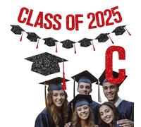 Bannières de remise de diplôme 2025, toile de fond pour photo, 14/18/1 cm, bannière pré-cordée résistante aux intempéries, décoration de cérémonie de célébration, convient pour le collège, la