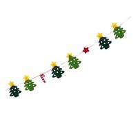 Bannières de Sapin de Noël en Tissu Non Tissé, Drapeaux Décoratifs | Décoration de Noël, Style Cartoon Coloré, Coupe Précise, Usage Hôtels et Ktv, Résistante à Déchirure