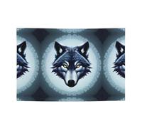 Bannières de vacances à motif tête de loup féroce et toiles de fond suspendues - Décorez facilement votre scène de fête