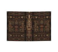 Bannières de vacances à motif totem tribal primitif et toiles de fond suspendues - Décorez facilement votre scène de fête
