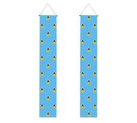 Bannières décoratives de porche imprimées avec drapeau de Sainte-Lucie parfaites pour la maison ou les décorations de fête de remise de diplôme