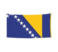 Bannières décoratives imprimées aux couleurs du drapeau de Bosnie-Herzégovine, idéales pour les réunions de famille et la décoration murale de photos de cérémonies de remise de diplômes.