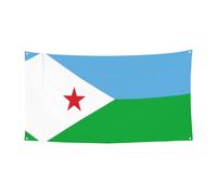 Bannières décoratives imprimées aux couleurs du drapeau de Djibouti, idéales pour les réunions de famille, les cérémonies de remise de diplômes et la décoration murale pour les photos.