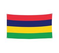 Bannières décoratives imprimées aux couleurs du drapeau de l'île Maurice, idéales pour les réunions de famille, les cérémonies de remise de diplômes et la décoration murale avec photos.