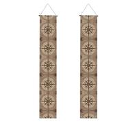 Bannières décoratives imprimées avec boussole vierge, parfaites pour les décorations de remise de diplôme