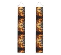 Bannières décoratives imprimées avec flamme ardente, parfaites pour les décorations de remise de diplôme et les cadeaux de fête