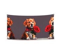 Bannières décoratives imprimées de chien gentleman adaptées pour les réunions de famille, les cérémonies de remise de diplôme, la décoration murale de photo