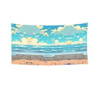 Bannières décoratives imprimées de dessin animé de plage adaptées pour les réunions de famille, les cérémonies de remise de diplôme, la décoration murale de photo