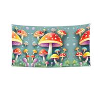 Bannières décoratives imprimées de jolis champignons colorés, parfaites pour les réunions de famille et la décoration murale de photos de fond pour une cérémonie de remise de diplômes.