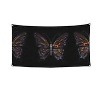 Bannières décoratives imprimées de papillons mystérieux adaptées pour les réunions de famille, les cérémonies de remise de diplôme, la décoration murale de photo