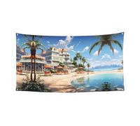 Bannières décoratives imprimées de style station balnéaire adaptées pour les réunions de famille, les cérémonies de remise de diplôme, la décoration murale de photo