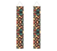 Bannières décoratives pour porche - Motif cœur écrasé - Décorations de fête durables pour cérémonies de remise de diplôme, célébrations, porches