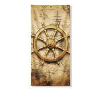 Bannières décoratives pour porte d'entrée, décoration de porte d'entrée avec carte de navigation marine vintage, décoration d'intérieur ou d'extérieur sur le thème de la plage d'été, 91,4 x 183 cm