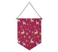 Bannières dorées « Merry Christmas » à suspendre avec tige télescopique - Décoration extérieure pour bureau, école, salle de classe, dortoir, maison suministros para fiesta de a?o nuevo