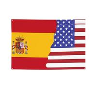 Bannières et drapeaux imprimés avec drapeau américain de l'Espagne, toiles de fond suspendues, adaptées pour les fournitures de fête de vacances et la décoration de la maison.