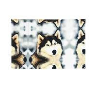 Bannières et drapeaux imprimés Husky de Sibérie, toiles de fond suspendues, adaptées pour les fournitures de fête de vacances et la décoration de la maison.