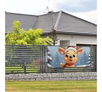 Bannières et panneaux de cerf de Noël à suspendre avec corde de suspension 61 x 119,4 cm - Pour intérieur ou extérieur - Nouvel An, remise de diplôme, mariage, fête d'anniversaire