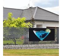 Bannières et panneaux de cocktail bleus à suspendre avec corde de suspension 89 x 180 cm - Pour intérieur ou extérieur - Nouvel An - Décoration de fête d'anniversaire