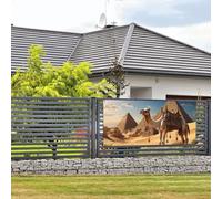 Bannières et panneaux de désert chameau à suspendre au mur avec corde de suspension 89 x 180 cm - Toile de fond pour intérieur ou extérieur - Nouvel An, remise de diplôme, mariage, fête d'anniversaire