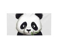 Bannières et panneaux de panda mignon pour extérieur et intérieur - Bannière personnalisée avec œillets - Toile de fond d'anniversaire, affiche de fond pour photo pour mariage, événement - Taille S