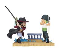 BANPRESTO BP88603P World Figurine de Collection Roronoa Zoro Vs Dracule Mihawk, Une pièce, Histoires de bûches, 7 cm, Multicolore
