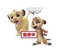 Banpresto Disney - Figurine De Collection Fluffy Puffy Symba & Timon 7 Cm