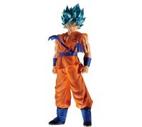Banpresto Dragon Ball Figurine Son Goku Super Saiyan God, Collection Blood of Saiyans, Figurine Anime en PVC, hauteur 20 cm, cheveux bleus métallisés, robe orange