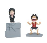 Banpresto Figurine d'action Monkey D. Luffy & Nico Robin One Piece, World Collectable Log Stories, 10 cm, BP28829P Multicolore, Figurine à Collectionner, idéale pour Les Fans d'Anime