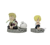 Banpresto Figurine d'action Sanji & Zeff One Piece - World Collectable Log Stories, 6 cm, Multicolore, BP88900P