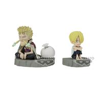 Banpresto Figurine One Piece Sanji & Zeff WCF Log Stories 6 cm Multicolore