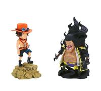 Banpresto Portgas D. Ace Vs Marshall D. Teach One Piece Figurine d'action à Collectionner World Collectable Log Stories 8 cm Multicolore Idéal pour Les Fans d'Anime