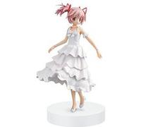 Banpresto Puella Magi Madoka Magica 7.1-Inch Madoka Kaname Figure, White Dress Version