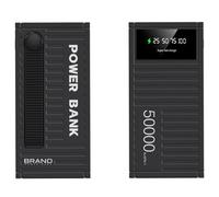 Banque d’Alimentation / 66W Charge Super Rapide 50000Mah Conteneur d’Affichage numérique Alimentation Mobile extérieure de Grande capacité, Noir