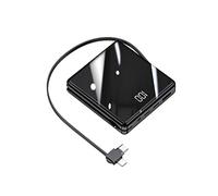 Banque d’Alimentation Banque d’Alimentation Trois-en-Un avec Son Propre câble Alimentation Mobile à Charge Rapide 20000mAh (Couleur : Schwarz, Taille : 8000mAh)