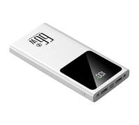 Banque d’Alimentation, Blanc, Chargeur Portable 66W Charge Rapide, Batterie 50000Mah avec Affichage LED, Batterie Externe PD 20W pour Smartphones et Tous Les périphériques USB