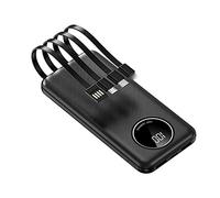 Banque d’Alimentation Charge Rapide Batterie Externe 30000mAh Câble intégré Banque d’Alimentation avec 5 Sorties Chargeur Portable Haute capacité