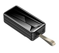 Banque d’Alimentation, Chargeur Portable USB 40000-80000Mah 4 Sorties 3 entrées, Batterie Haute capacité avec écran, Charge Rapide pour Tous Les téléphones Portables, Noir, 40000mah