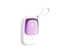 Banque d’Alimentation générique 10000mAh, Charge Rapide 22.5W, Affichage numérique, Double câble (10000milliampère / Violet Miroir)